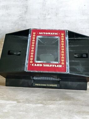 Automatic Card Shuffler - Black with Red Trim